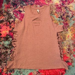 Alo Yoga Ripped Warrior Tank Size Large NWOT
